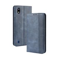 Magnetische Buckle retro Crazy Horse textuur horizontale Flip lederen case voor ZTE Blade A7 (2019) met houder & kaartsleuven & fotolijstjes (blauw)