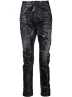 DSQUARED2 jean slim à patch logo - Noir