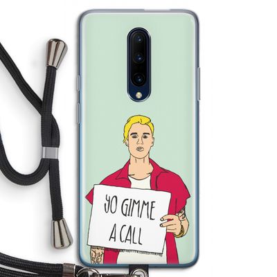 Gimme a call: OnePlus 7 Pro Transparant Hoesje met koord