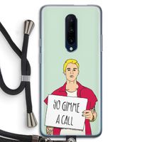 Gimme a call: OnePlus 7 Pro Transparant Hoesje met koord