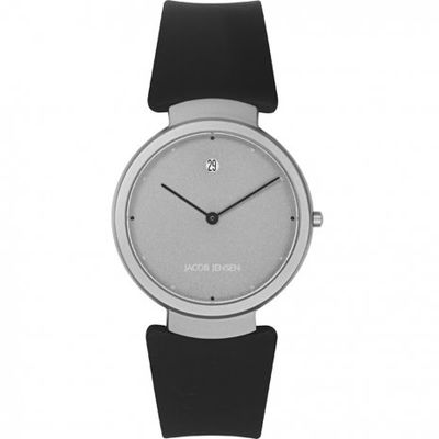 Horlogeband Jacob Jensen JJ100 Rubber Zwart