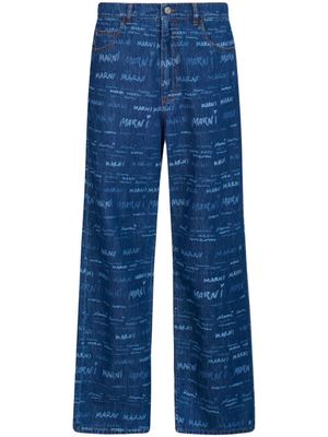 Marni pantalon Mega Marni à coupe droite - Bleu
