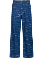 Marni pantalon Mega Marni à coupe droite - Bleu