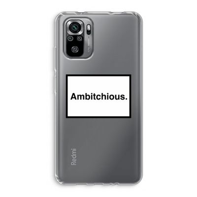 Ambitchious: Xiaomi Redmi Note 10S Transparant Hoesje