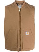 Carhartt WIP gilet zippé à patch logo - Marron - thumbnail