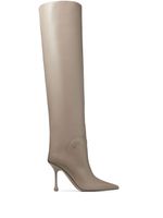 Jimmy Choo bottes Cycas 95 mm en cuir - Tons neutres - thumbnail