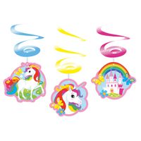 Swirls Hangdecoratie Magische Eenhoorn - 6 Stuks