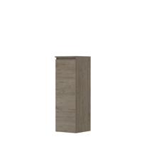 INK Badkamerkast - 35x37x106cm - 1 deur - links en rechtsdraaiend - greeploos - houten keerlijst - MFC Greige eiken 1257419