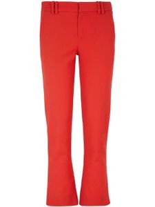 Balmain pantalon évasé à coupe courte - Rouge