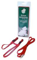 Nylon kittentuig met lijn rood - Gebr de boon
