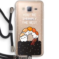 You're Shrimply The Best: Samsung Galaxy J3 (2016) Transparant Hoesje met koord