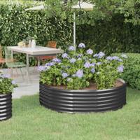Plantenbak 140x140x36 cm gepoedercoat staal antracietkleurig - thumbnail