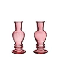 Kandelaar Venice roze Ø5xH11,3cm