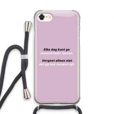 gij zijt ook iemand: iPhone 8 Transparant Hoesje met koord