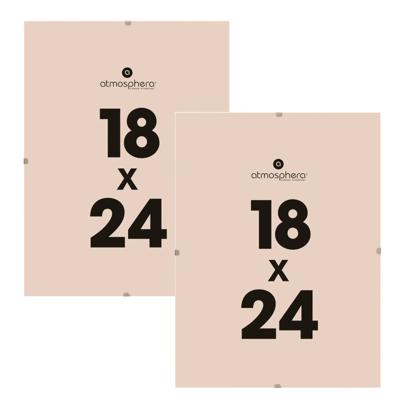 Atmosphera Fotolijstje zonder rand - 2x - voor 18 x 24 cm foto - mdf/glas - Het basic fotolijstje
