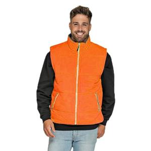 Outdoor bodywarmer voor heren - oranje - winddicht - mouwloos - sport vest