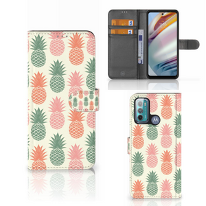 Motorola Moto G60 Book Cover Ananas