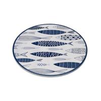 Placemat Versa Blauw Kurk Keramisch Vissen 20 X 0,6 X 20 CM