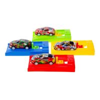 Duckiez Metalen auto met afschiet racebaan