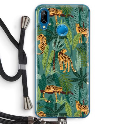 Luipaard 2: Huawei P20 Lite Transparant Hoesje met koord