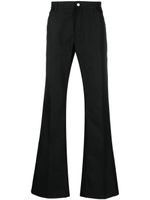 Courrèges pantalon en coton à coupe évasée - Noir