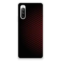 Sony Xperia 10 III | TPU bumper | Geruit Rood