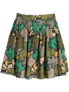 Kenzo minijupe plissée à imprimé camouflage - Vert