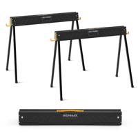 Werkbank 2-delige set tot 500KG Belastbaar Vouwbare Zaagbok met 2 x 4 Steunarmen 94 x 47 x 74 cm Zwart