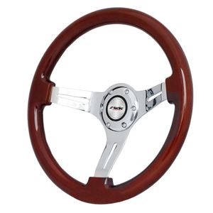 Simoni Racing Sportstuur Didier 350mm - Echt Hout - Deep Dish 6cm SRDID