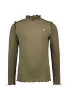 Like Flo Meisjes top rib met col - Army