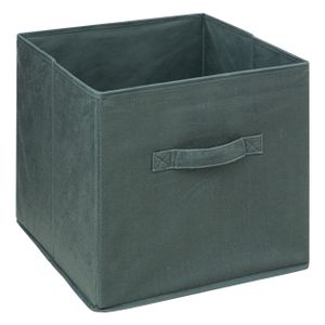 Opbergmand/kastmand - 29 liter - groen - 31 x 31 x 31 cm   -