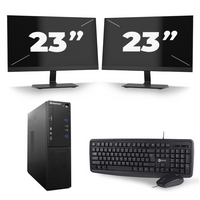 Lenovo S510 SFF - Intel Core i3-6e Generatie - 8GB RAM - 256GB SSD - Windows 11 + 2x 23 inch Monitor