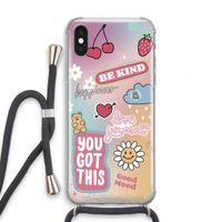 Positivity: iPhone XS Transparant Hoesje met koord