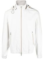 Eleventy veste zippée à rayures - Blanc