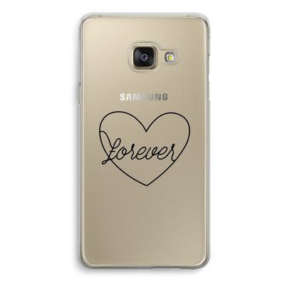 Forever heart black: Samsung A3 (2017) Transparant Hoesje