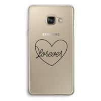Forever heart black: Samsung A3 (2017) Transparant Hoesje