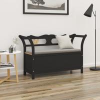 Bankje 107x45x75,5 cm massief vurenhout zwart