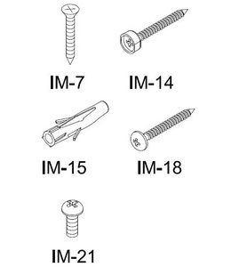 Sub Free Soft schroevenkit (ev7-14-15-18-21), chroom