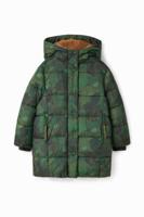 Gewatteerde jas met camouflage - GREEN - 7/8