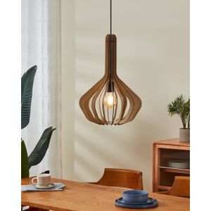 EGLO Velasco hangende plafondverlichting Flexibele montage E27 40 W Zwart, Hout