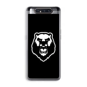 Angry Bear (black): Samsung Galaxy A80 Transparant Hoesje