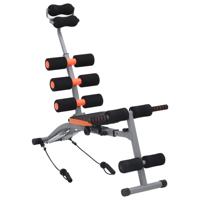 VidaXL Buikspiertrainer l-vormig met elastische koorden
