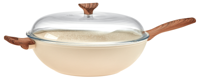 Sambonet Wokpan Rock &apos;n&apos; Rose - Creme - ø 32 cm - standaard anti-aanbaklaag