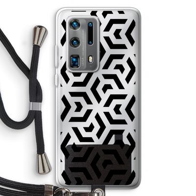 Crazy pattern: Huawei P40 Pro Plus Transparant Hoesje met koord