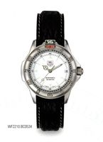 Horlogeband Tag Heuer WF2210 Leder Zwart 17mm
