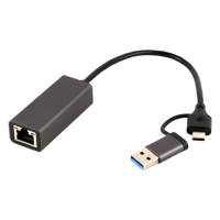 USB 2.5G Gigabit netwerk adapter, space grey