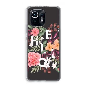 Hello in flowers: Xiaomi Mi 11 Transparant Hoesje
