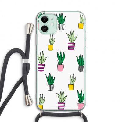 Sanseveria: iPhone 11 Transparant Hoesje met koord