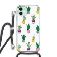 Sanseveria: iPhone 11 Transparant Hoesje met koord