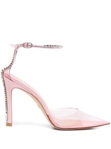 Stuart Weitzman escarpins pointus à ornements en cristal - Rose